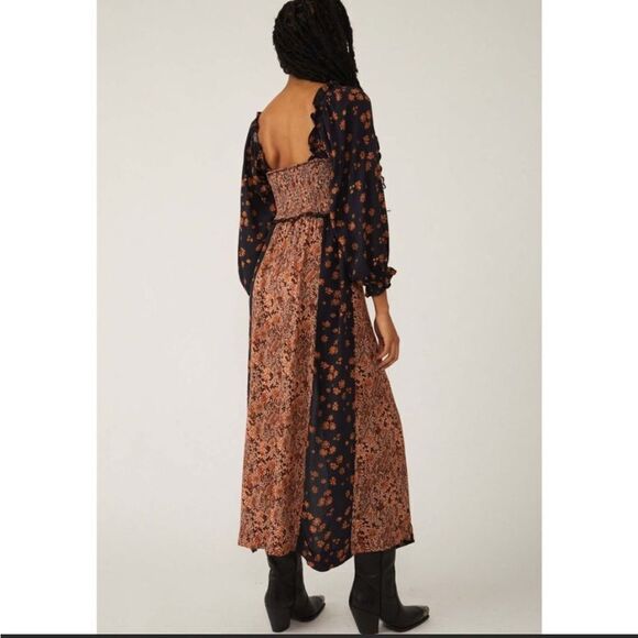NWTGS Free People Tigerlily Long Sleeve Midi Dress / Black - Picture 4 of 6